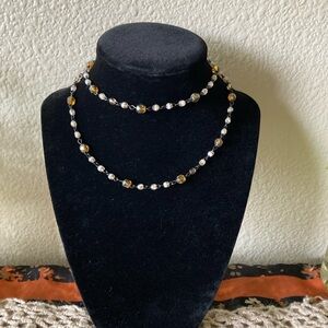 Vintage Boho Style Czech Glass Bead Necklace
